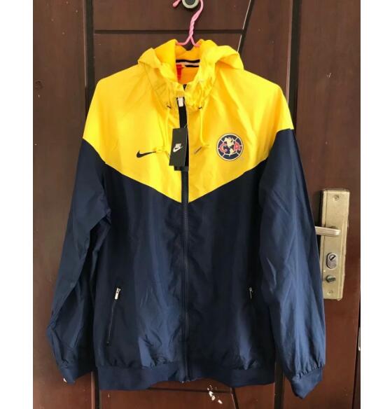 Club America Navy Yellow Windbreaker Jacket 2020/21